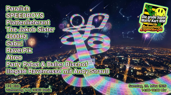 Veranstaltungsflyer mit lineup
